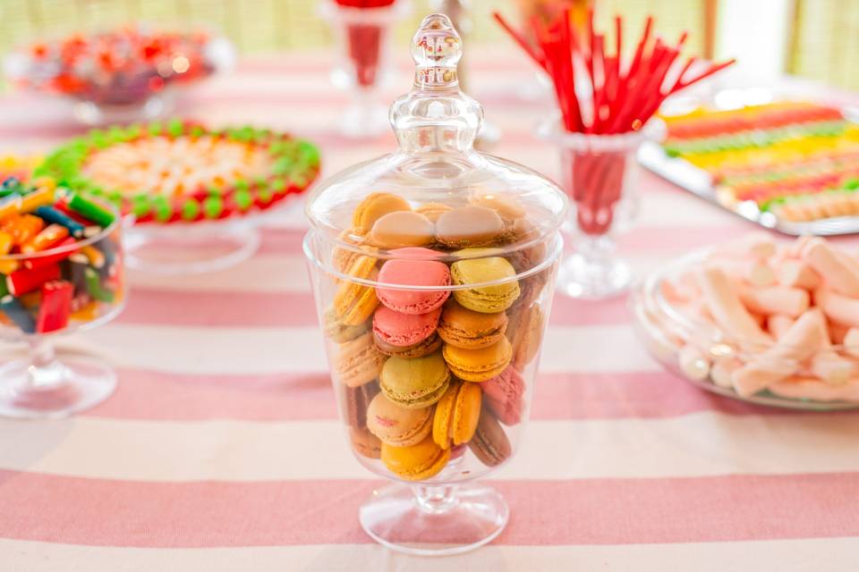 Tarros de buffet de dulces