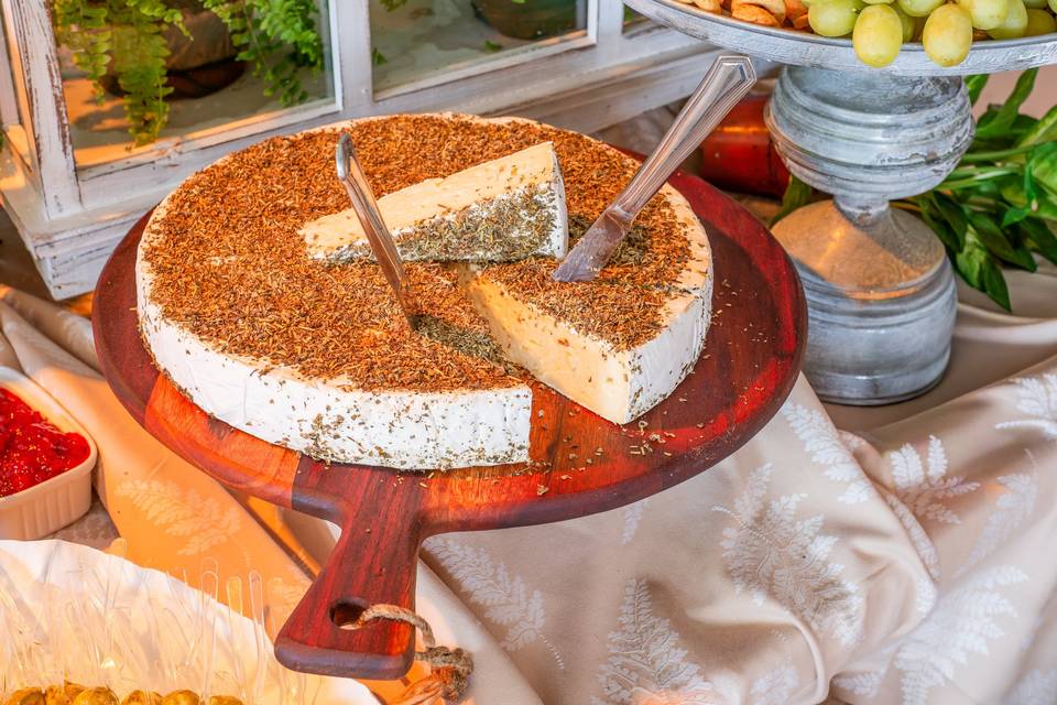 Tarta de verduras en rodajas