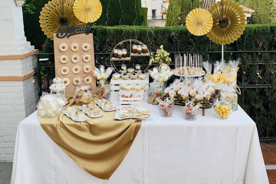 Mesa dulce bodas de oro