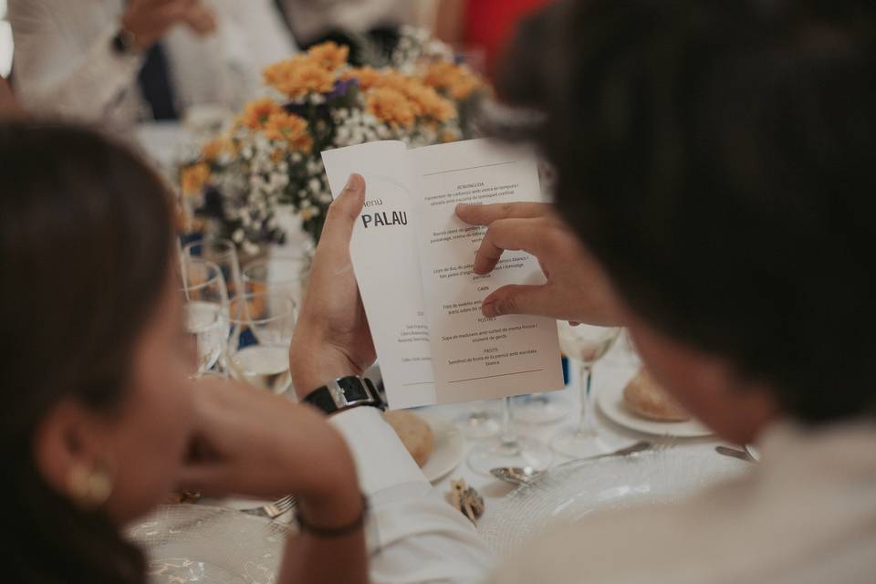Minuta del banquete