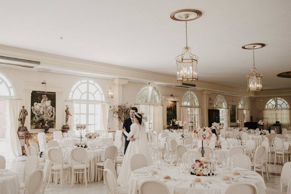 Banquete interior boda