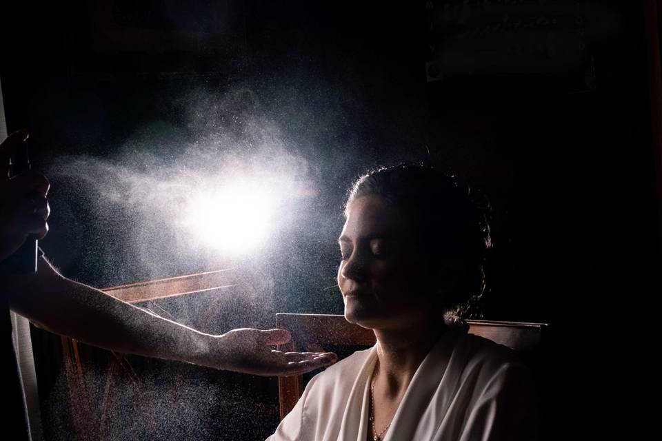 últimos retoques de maquillaje