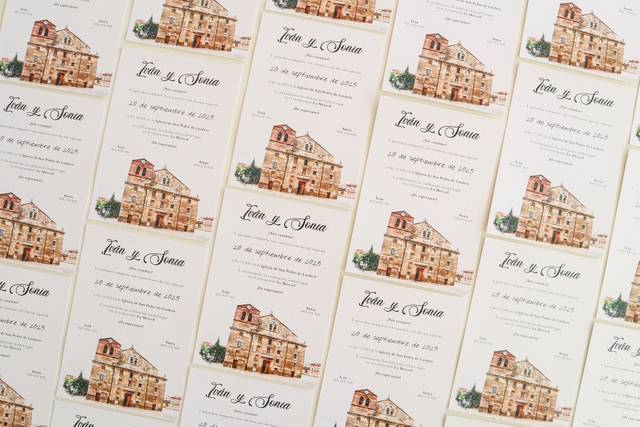 Invitaciónes con Acuarela