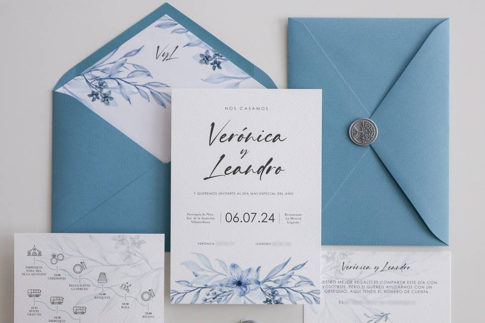 Conjunto Invitaciones V&L