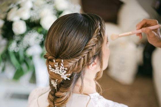 Trenza con horquillas