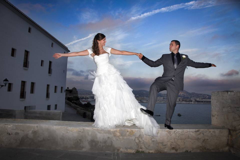 Fotografia de novios playa