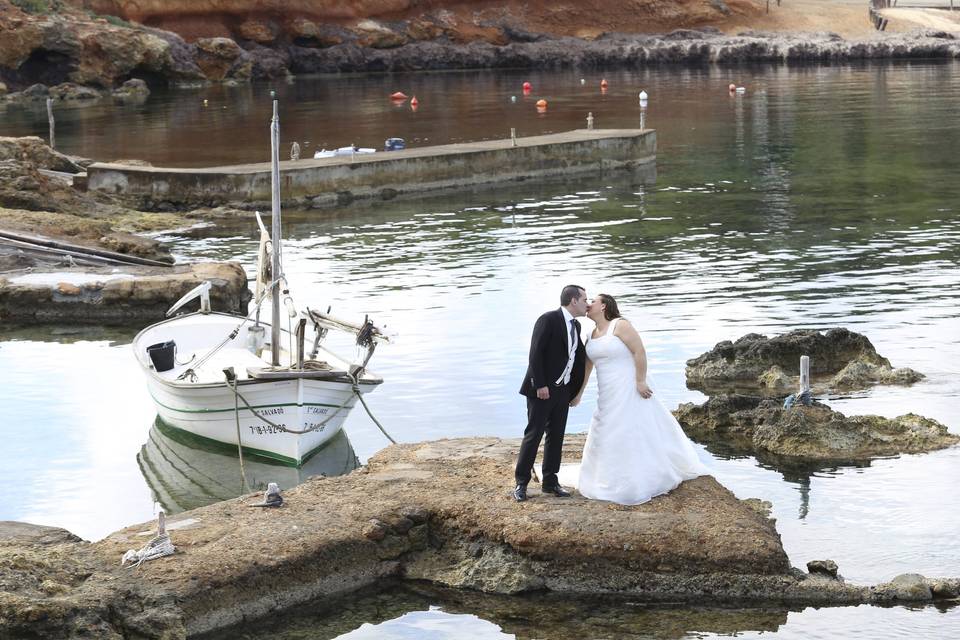 Fotografía de novios en Ibiza