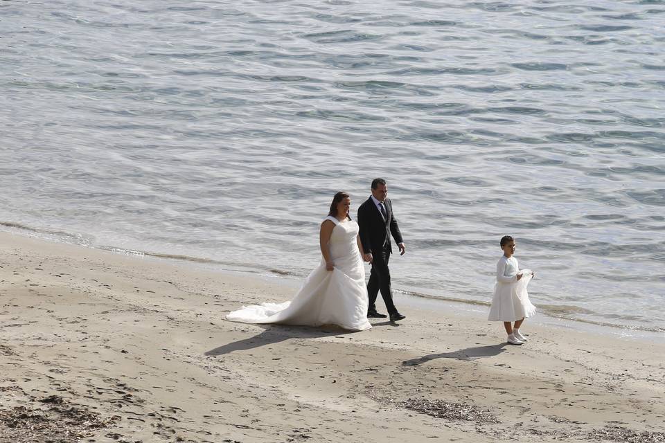 Fotografia de novios playa