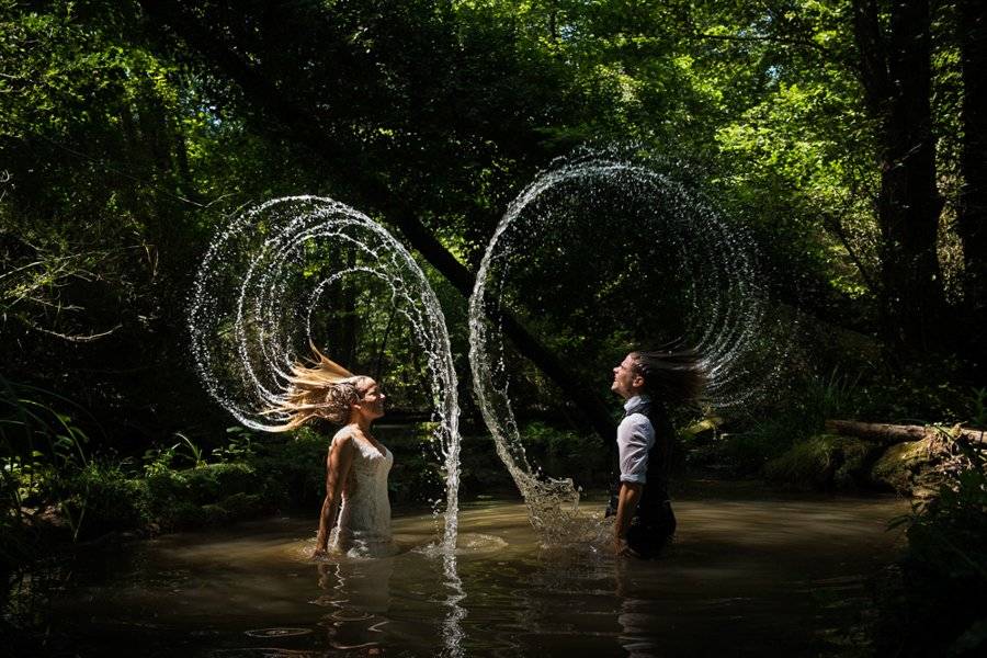 Fotógrafo postboda río