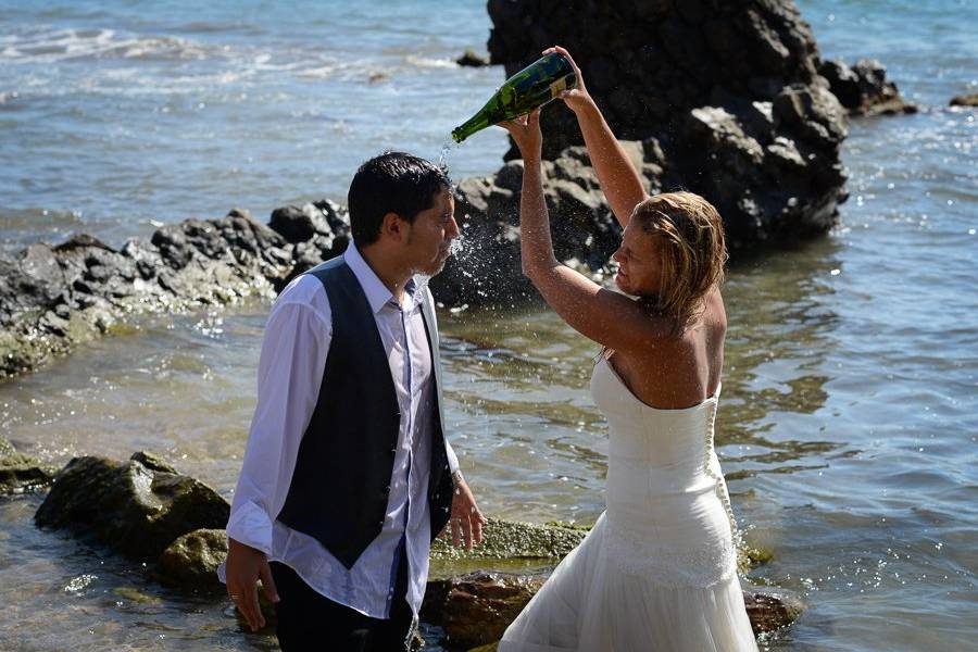 Postboda en la playa