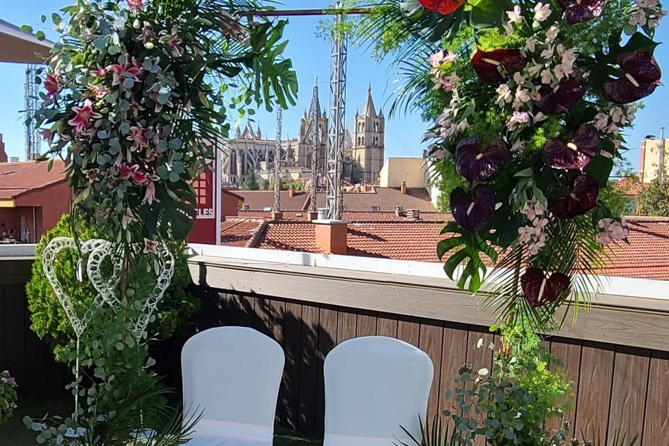 Boda civil terraza catedral