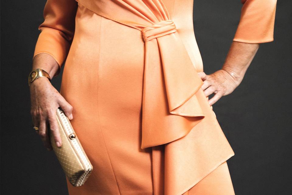 Vestido de madrina naranja