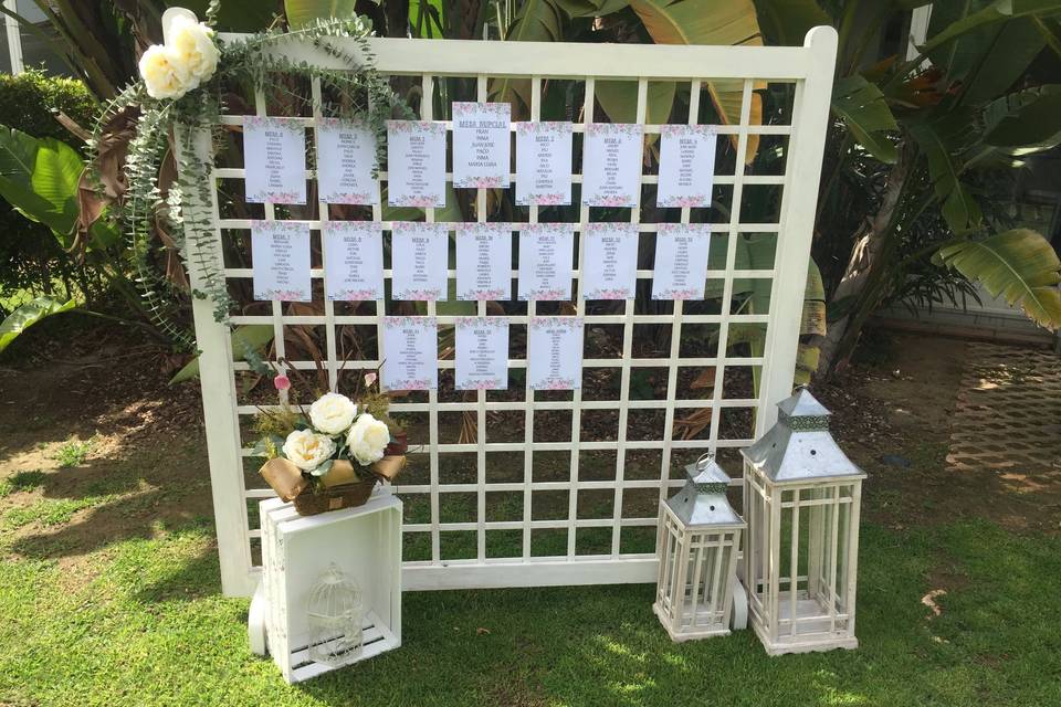 Decoración para boda