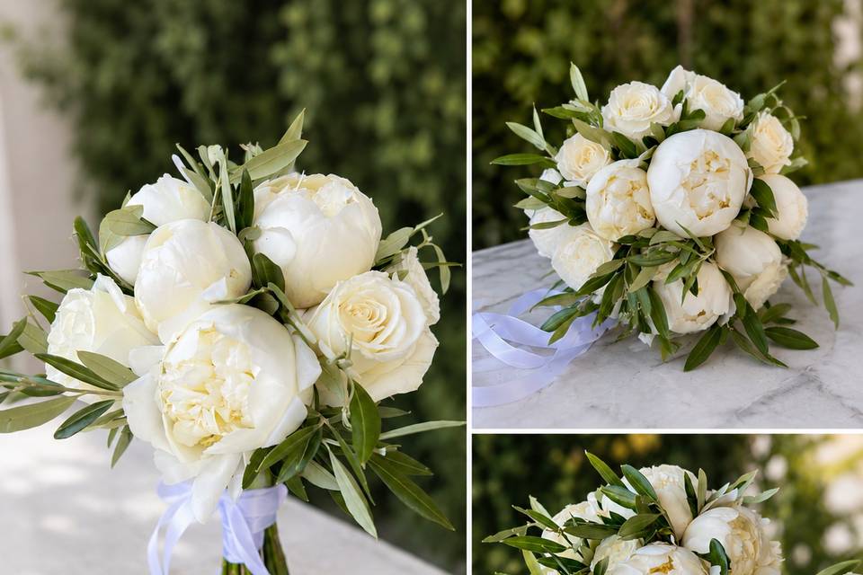 Ramo novia peonias