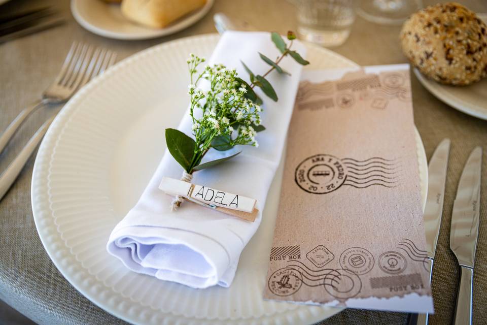 Detalles de mesa de boda