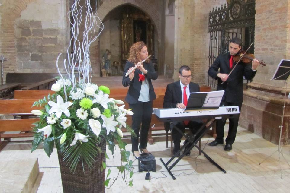 Piano, flauta travesera y violín