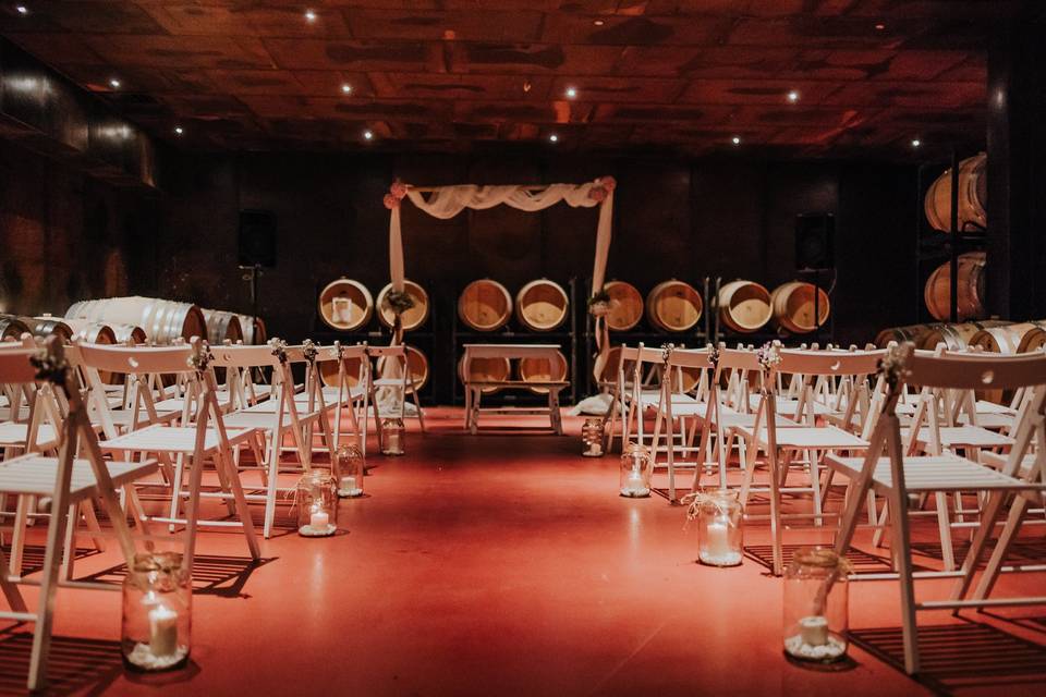 Una ceremonia en la bodega