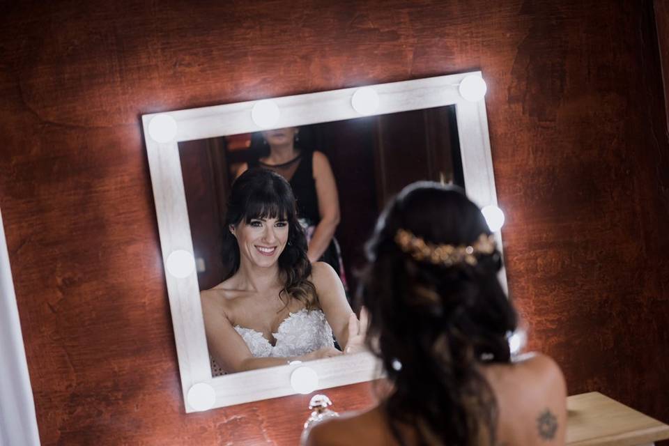 Maquillaje y peinado de novia