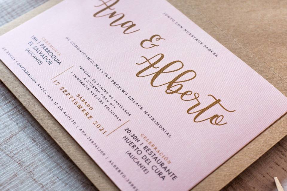 Invitación de boda