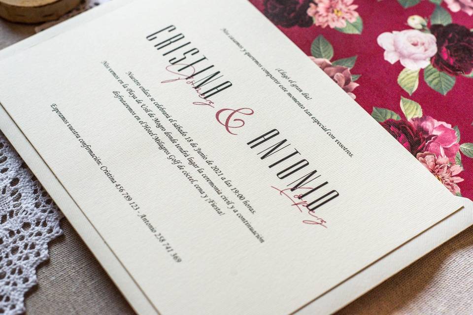 Invitación de boda Clásica