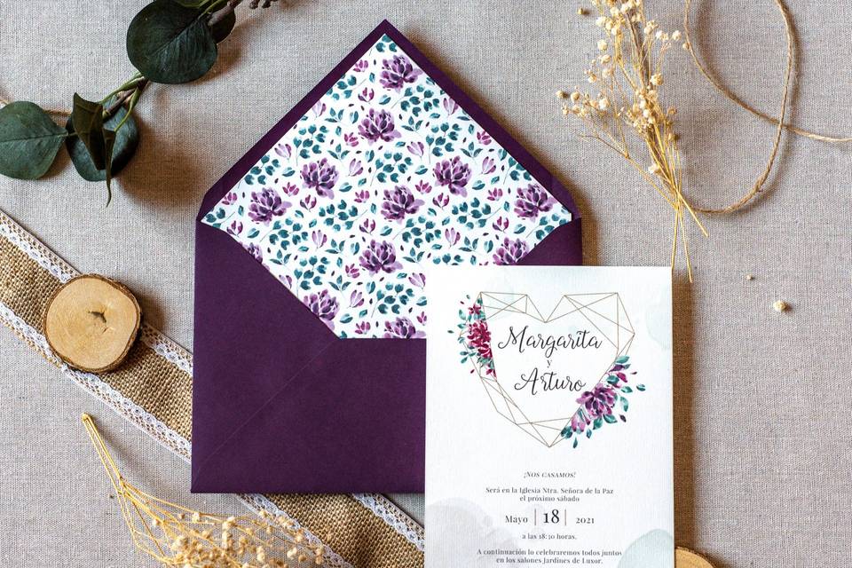 Invitación de boda Corazón