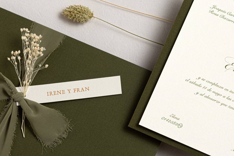 Invitación boda clásica