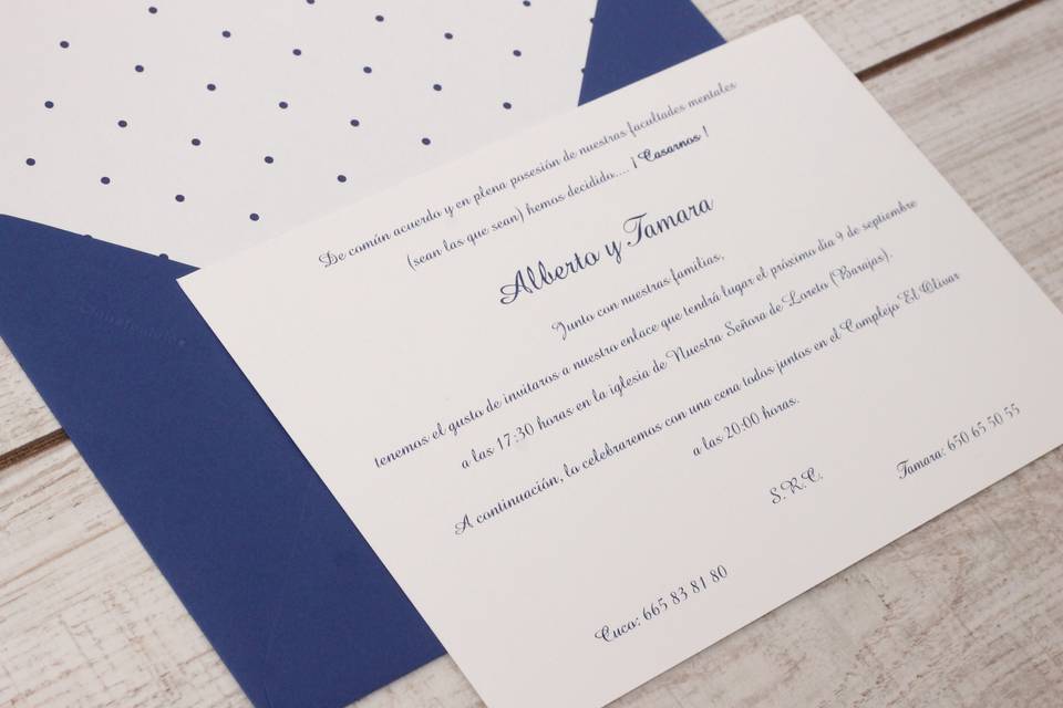 Invitación de boda clasica