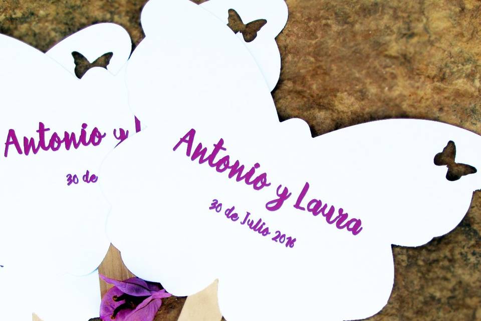 Pai pai mariposa personalizado