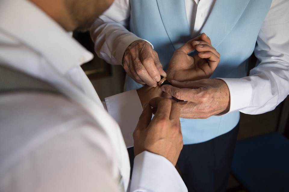 Preparativos del novio