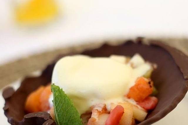 Ravioli de bacalao y calabacín