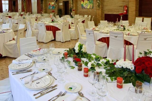 Montaje de salón para boda