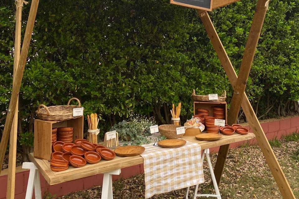 Mesa de croquetas