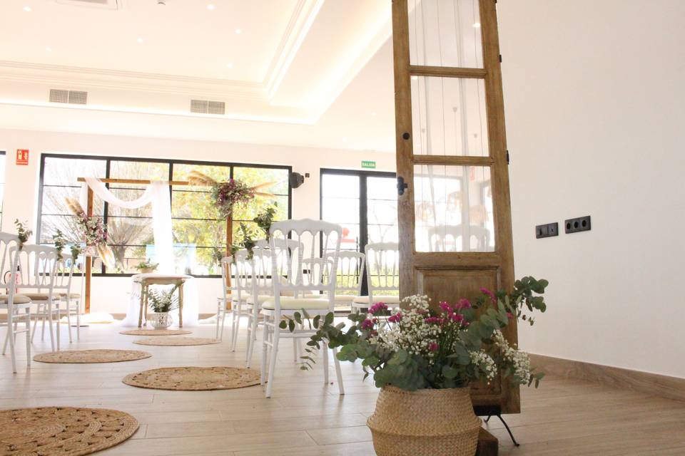 Boda civil en interior