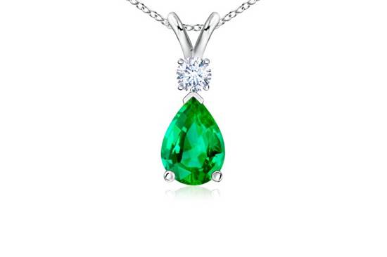Colgante esmeralda diamante