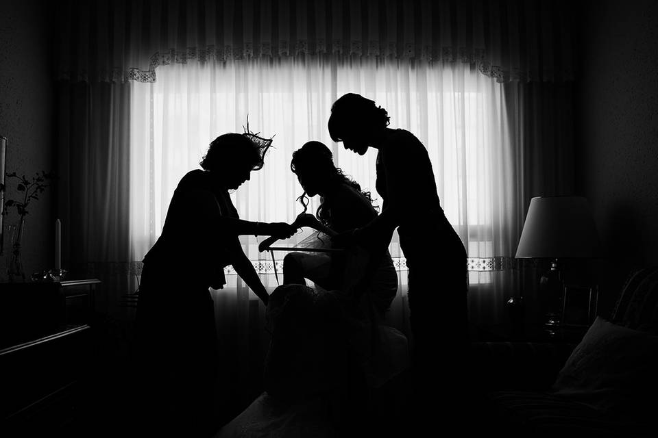 Preparativos de la novia