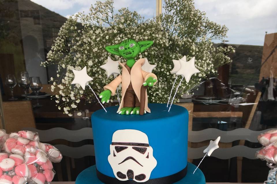 Tarta sin gluten de Star Wars