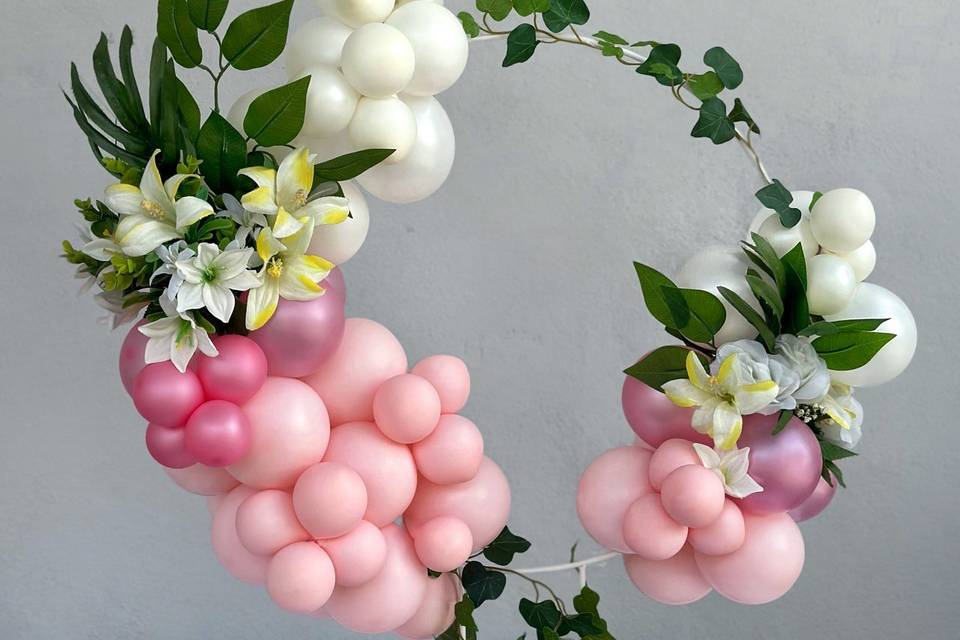 Mini aro de globos floral