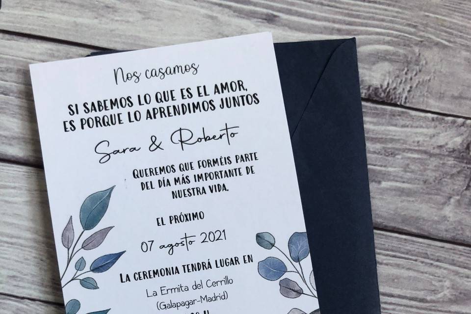 Invitación hojas