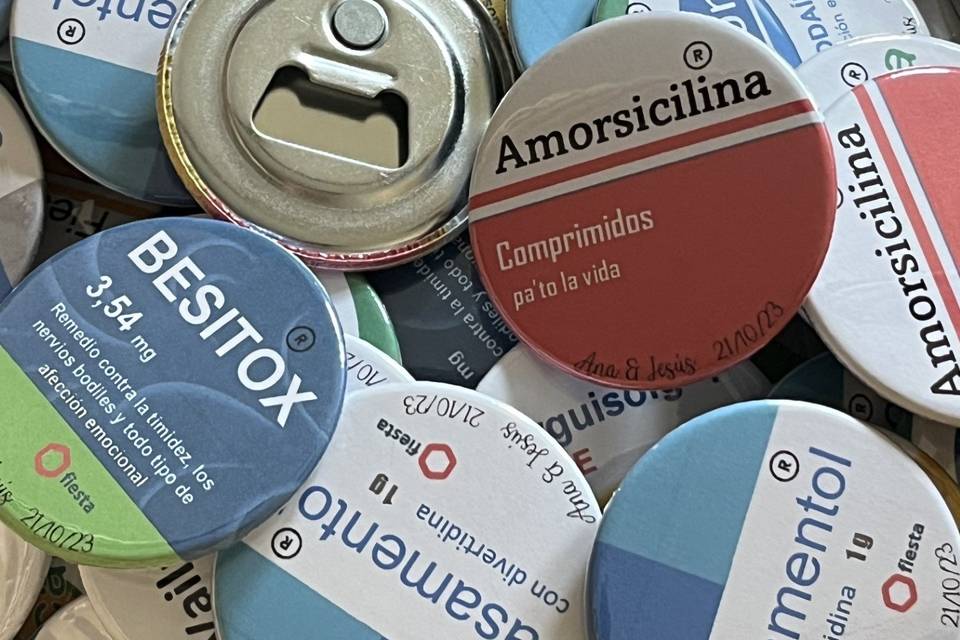 Abrebotellas de medicinas de imán