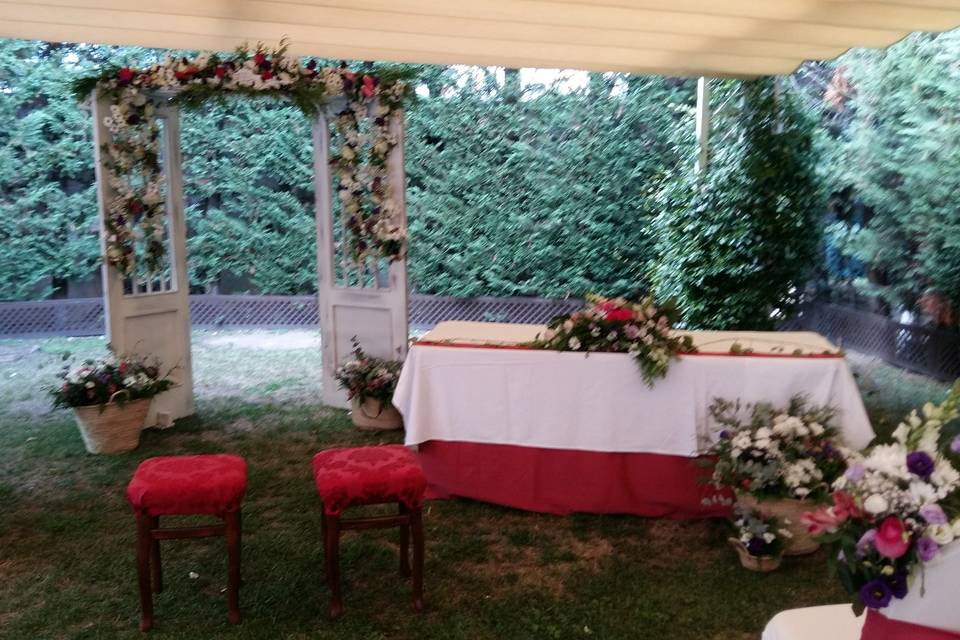 Ceremonia en el jardín