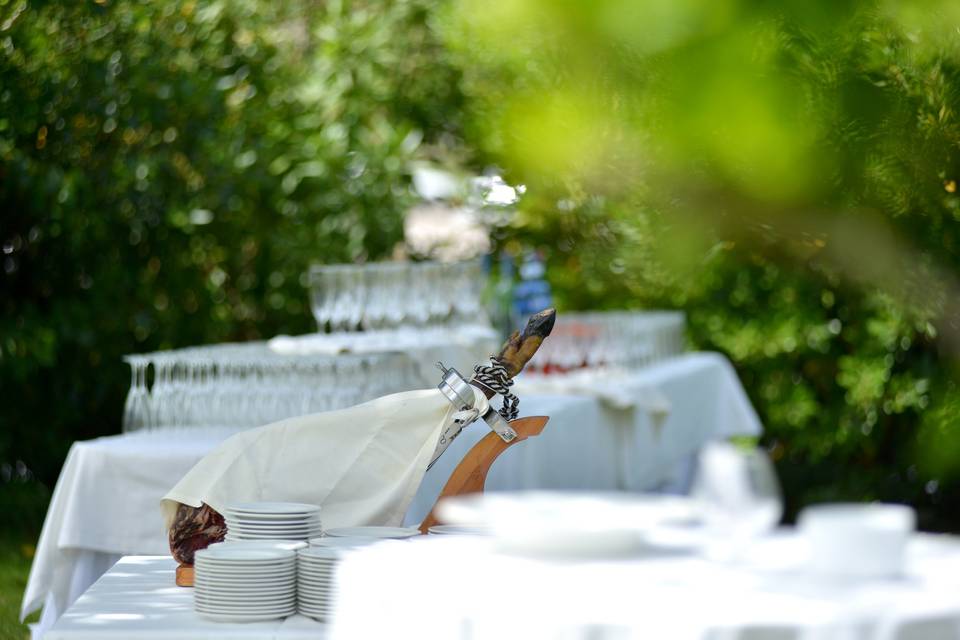 Aperitivo en jardín