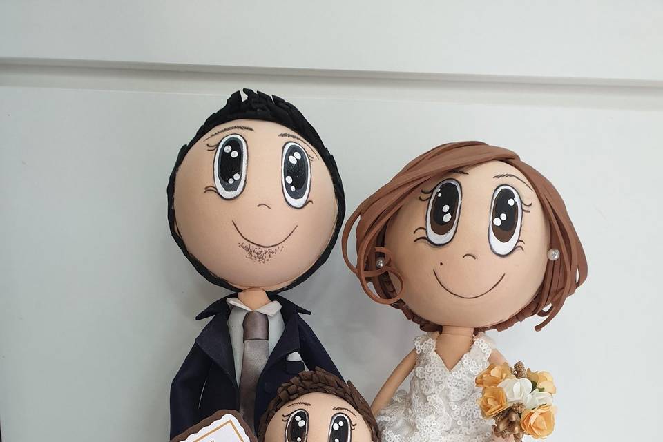 Fofuchas de novios + niño