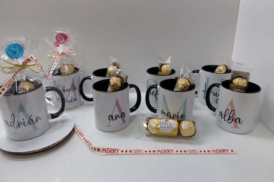 Taza personalizada + bombón