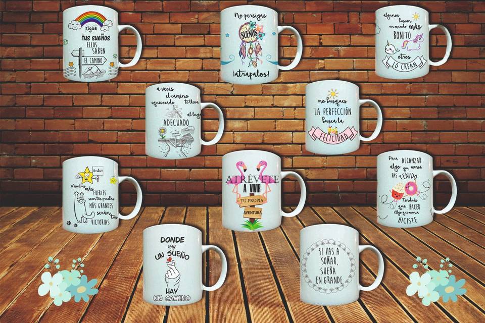 Tazas frases surtidas y personales