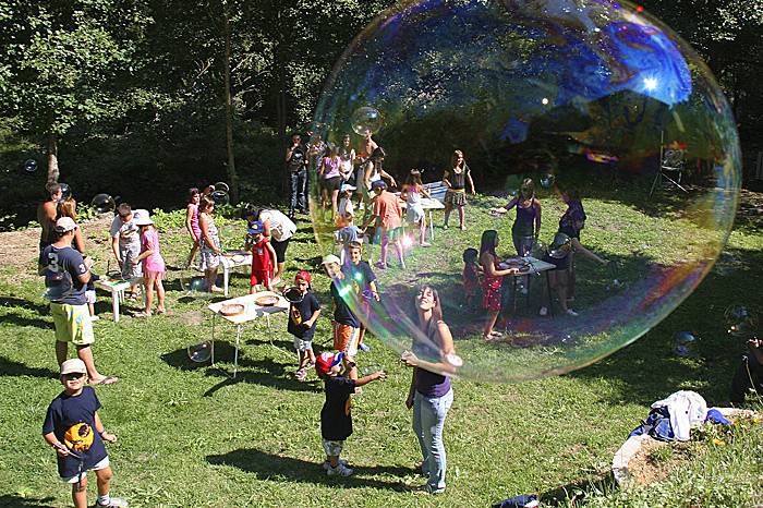 Fiestas y eventos con pompas de jabón gigantes