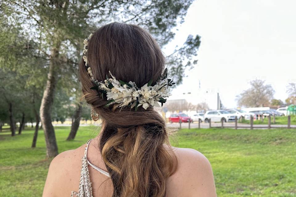 Corona y tocado Novia