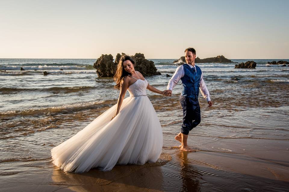 Post-boda en la playa