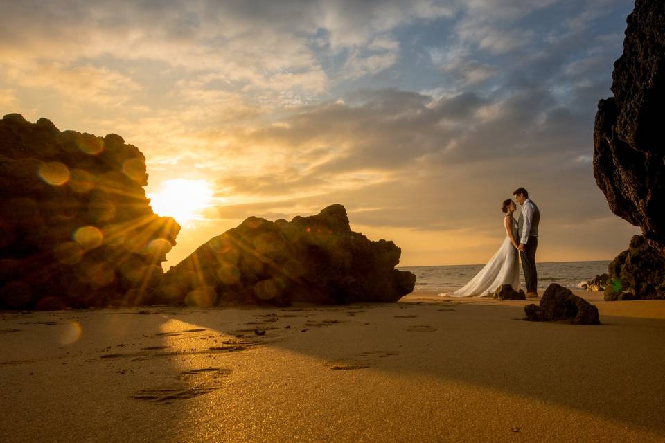 Postboda en la playa