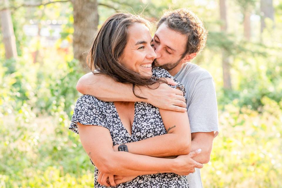 Preboda, abrazo al atardecer