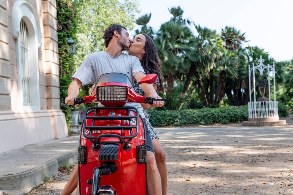 Preboda en Vespa